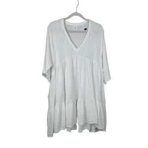 9seed Marbella White Ruffle Tier Dress